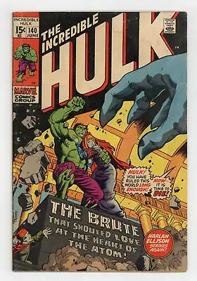 Buy Incredible Hulk #140 GD 2.0 1971 • 16.79£
