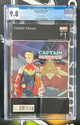Buy Captain Marvel #1 CGC 9.8 WP (2016) Hip Hop Variant Cover (Marvel) • 59.38£