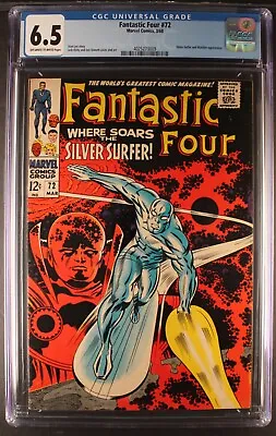 Buy FANTASTIC FOUR  # 72  Awesome Silver Surfer   CGC 6.5 Grade! NICE!    4025273009 • 214.56£