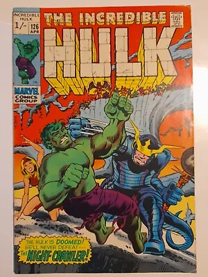 Buy Incredible Hulk #126 Apr 1970 VFINE- 7.5 1st Appearance Of Night-Crawler • 29.99£