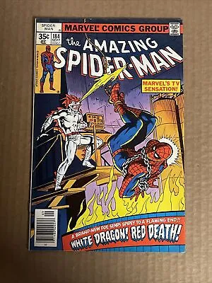Buy Amazing Spider-man #184 First Print Marvel Comics (1978) White Dragon • 7.94£