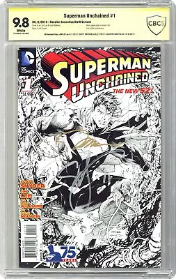 Buy Superman Unchained 1B Lee B&W 1:300 Variant CBCS 9.8 SS Lee/Snyder/Nguyen 2013 • 331.80£