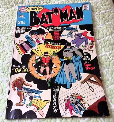 Buy DC Comics: Batman Giant G61 #213 30th Anniversary (1969) & Adventure Comics #384 • 31.60£