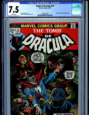 Buy Tomb Of Dracula 13 CGC 7.5  1973 Marvel Blade Origin Amricons K52 • 339.66£