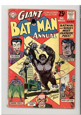 Buy Batman Annual 3 VG Joker Two-Face Cover 1962 • 18.12£