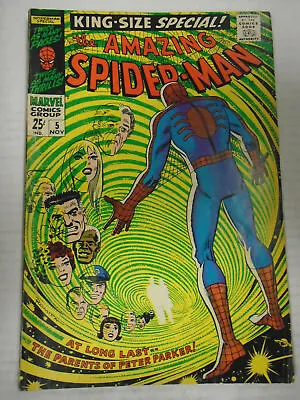 Buy Amazing Spider-man Annual #5, VG/FN 5.0, Story Of Richard And Mary Parker • 32.17£