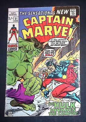 Buy Captain Marvel #21 Bronze Age Marvel Comics VG • 11.99£