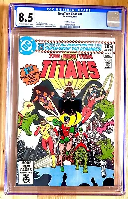 Buy The New Teen Titans #1  CGC 8.5 Nov 1980  UK Variant George Perez DC Comics • 76£