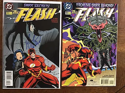 Buy The Flash #103 & 104 ~ Signed By Mark Waid ~ Dc Comic Volume 2 Unread High Grade • 15.55£
