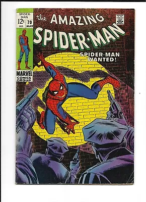 Buy AMAZING SPIDER-MAN 70 (1969) KEY 1st Cameo App Of Vanessa Fisk, Kingpin's Wife • 127.86£