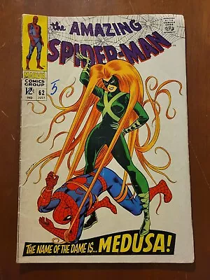Buy Amazing Spider-Man #62 Marvel 1968 Stan Lee & John Romita Sr Medusa Appears 4.5 • 55.34£