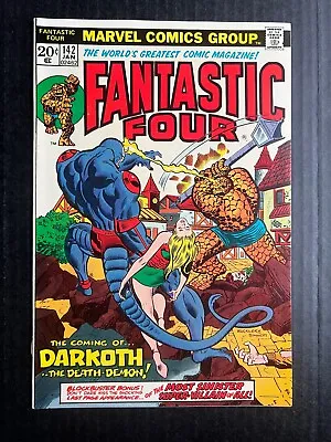 Buy FANTASTIC FOUR #142 January 1974 First Appearance Darkoth The Demon Key Issue • 35.56£