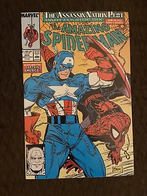 Buy The AMAZING SPIDER-MAN #323 NOV 1989 Marvel Comic CAPTAIN AMERICA McFARLANE • 7.90£