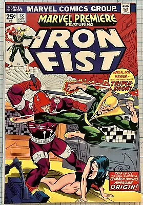 Buy Marvel Premiere #18 NM Iron Fist Origin Concludes Gil Kane Cover 1974 Marvel • 44.17£
