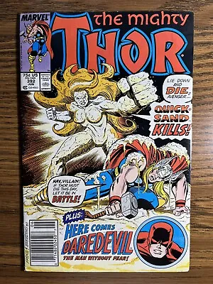 Buy The Mighty Thor 392 Newsstand 1st App Quicksand Marvel Comics 1988 • 4.70£