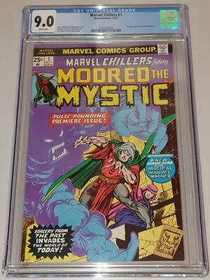 Buy Marvel Chillers #1 Cgc 9.0 White Pages 1st App Modred The Mystic Marvel Key (sa) • 129.99£
