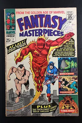 Buy Fantasy Masterpieces #7 Marvel 1967 Human Torch +Cap America/ Ditko VG • 9£