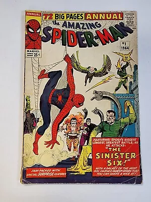 Buy Amazing Spider-Man Annual #1 1964 KEY First 1st Appearance Sinister Six Marvel • 482.56£
