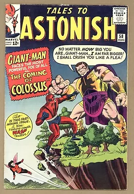 Buy Tales To Astonish 58 FN Kirby Cover! Giant-Man! Wasp Back-up Story! 1964 T475 • 61.67£