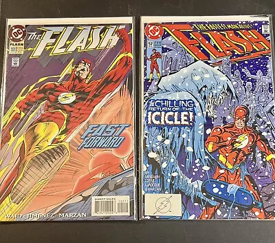 Buy Vintage~THE FLASH~DC Comics~1991~#57~1995~#101~2 Issues Included~ • 10.27£