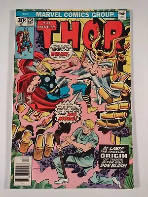 Buy The Mighty Thor #254 - Origin Of Don Blake - Jack Kirby - Marvel Comics 1976 • 2.76£