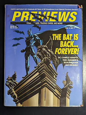 Buy Previews April 1995 Volume V #4 Comic Book Catalogue Batman Is Back Spawn Blood • 16.95£