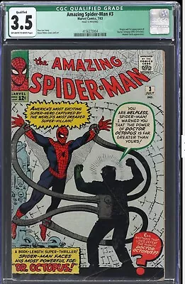 Buy Amazing Spider-Man #3 CGC Qualified 3.5 1st Appearance Of Doctor Octopus • 1,185.90£