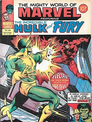 Buy Vintage Mighty World Of Marvel Comic No 263 Oct 12th 1977 Hulk Daredevil • 0.99£