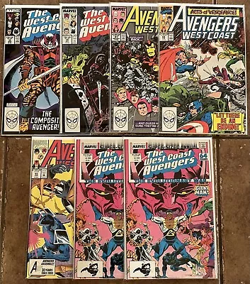 Buy WEST COAST AVENGERS Vol. 2 Lot #30, 39, 51, 55, 95 With Two Copies Of Annual #3 • 23.62£