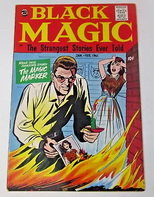 Buy Black Magic V7 #6 1961 [VF] Prize Comics Horror Fire Cover Magic Marker • 238.80£