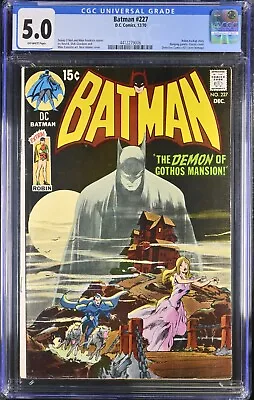 Buy 1970 Batman 227 CGC 5.0 Classic Neal Adams Cover • 439.73£