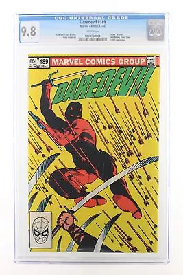 Buy Daredevil #189 - Marvel Comics 1982 CGC 9.8   Death   Of Stick. Black Widow, Sto • 79.12£