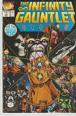Buy Marvel Comics The Infinity Gaunlet #1 (1991) 1st Print F • 34.95£