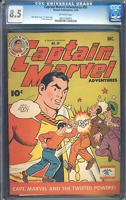 Buy Captain Marvel 50 CGC 8.5 1945 Classic Beck Cover! • 276.71£