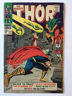 Buy The Mighty Thor #143 VFN (8.0) MARVEL ( Vol 1 1967) Kirby • 48£