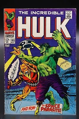 Buy Incredible Hulk (1962) #103 Marie Severin Cover & Art Gary Friedrich VG+ • 19.19£