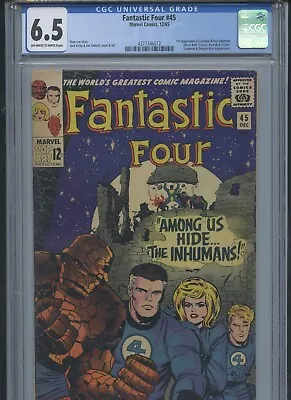 Buy Fantastic Four #45 1965 CGC 6.5 (1st App Of Lockjaw/the Inhumans) • 217.42£