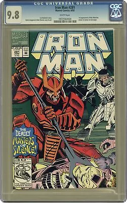 Buy Iron Man #281 CGC 9.8 1992 0972564004 1st App. War Machine Armor • 115.93£