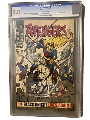 Buy Avengers #48 CGC 5.0 Marvel Comic 1968 New Black Knight • 102.93£