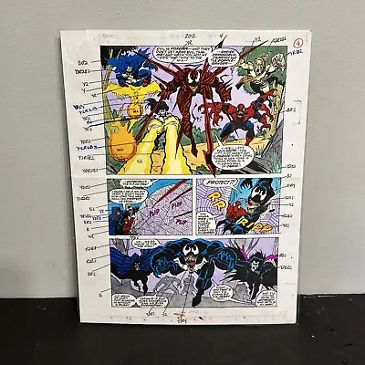 Buy Original Comic Art Spectacular SPIDER-MAN #202 COLOR GUIDE Page 4 Bob Sharen • 118.59£