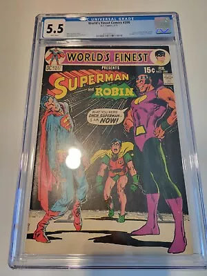Buy WORLD'S FINEST COMICS #200 CGC 5.5 1971 NEAL ADAMS Cover BATMAN SUPERMAN Bronze • 61£