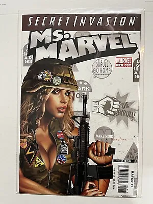 Buy MS. MARVEL #29 GREG HORN SECRET INVASION GI JANE COVER 2008 Army Military War • 6.36£