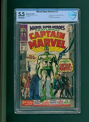 Buy Marvel Super-Heroes #12 - Origin And First Appearance Of Captain CBCS 5.5 (1967) • 95.64£