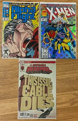 Buy Marvel X-Men #300 - 1993 Foil Holo Cover + Alpha Fight #106-1992 + Deadpool #290 • 19.82£