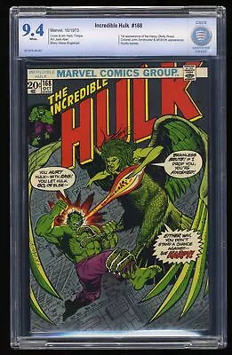 Buy Incredible Hulk (1962) #168 CBCS NM 9.4 White Pages 1st Harpy! Marvel 1973 • 215.07£