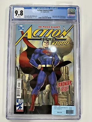 Buy Action Comics--2018--#1000--Graded 9.8 By CGC--Landmark 1000th Issue--80 Pages • 59.24£