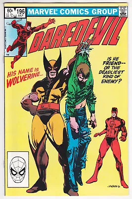 Buy Daredevil #196 Very Fine Plus 8.5 Wolverine Larry Hama Art 1983 • 15.82£