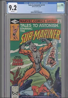 Buy Tales To Astonish V2 #5 CGC 9.2 1980 Marvel Comics Starring The Sub-Mariner  • 35.58£