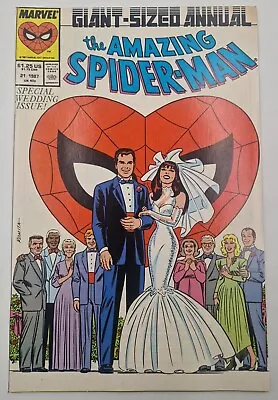 Buy The Amazing Spider-Man Annual #21 - (1987 Marvel) - Peter Parker Weds Mary Jane • 6.65£