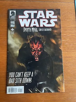 Buy Dark Horse Comics Star Wars Darth Maul Son Of Dathomir #1 • 20£